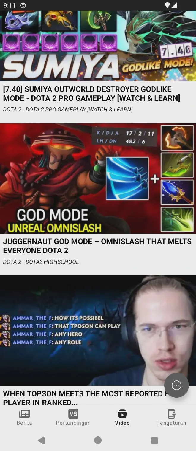 Koleksi video esports